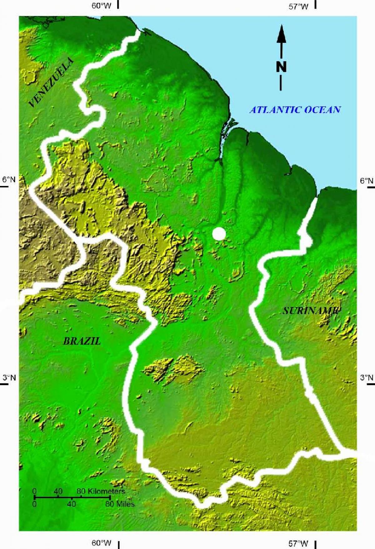 ನಕ್ಷೆ ಮತ್ತು ಉಪಗ್ರಹ ನಕ್ಷೆ ಗಯಾನಾ
