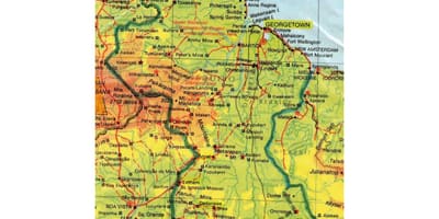 ನಕ್ಷೆ ಗಯಾನಾ ಆಫ್ರಿಕಾ