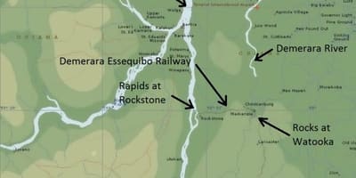 ನಕ್ಷೆ essequibo ಕರಾವಳಿ ಗಯಾನಾ